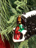 THE POLAR EXPRESS™ Ornament Hand Blown Glass Train & Wreath