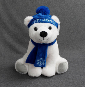 THE POLAR EXPRESS™ Plush Polar Bear Blue Hat & Scarf